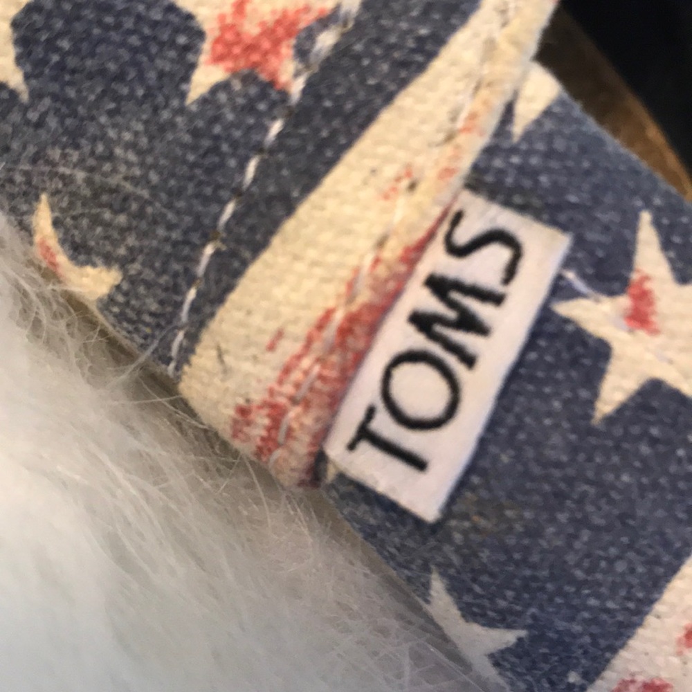 🌟RED WHITE BLUE USA AMERICA TOMS SLIP ON’s SZ 7.5 - Picture 8 of 8